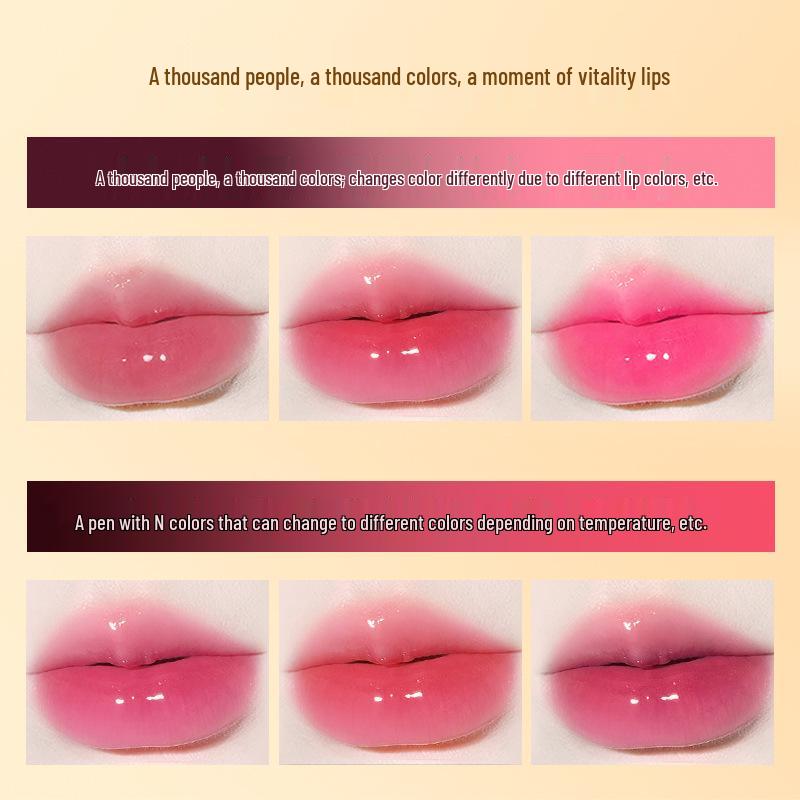 Lady Crystal Bright Color-Changing Lipstick: Moisturizing, Hydrating, Complexion-Enhancing, Long-Lasting, Non-Stick, Gold Foil Formula.