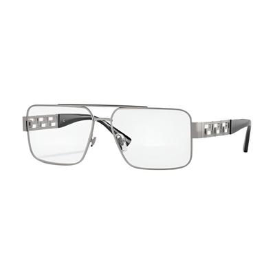 Versace Hollow Temple Design, Metal, Irregular Shape, Optical Glasses, Same Style for Men and Women, Gun 30560319 O1308-O100056-gun Color 58