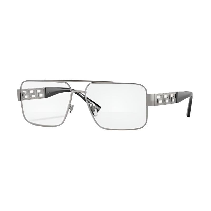 Versace Hollow Temple Design, Metal, Irregular Shape, Optical Glasses, Same Style for Men and Women, Gun 30560319 O1308-O100056-gun Color 58