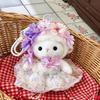 Lamb Shape Sheep Doll Keychain Plush Soft Stuffed Key Ring Floral Skirt Plush Lamb Charm  Gift