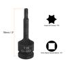 T20-T100 Torx Bit Socket 1/2" Drive 6 Point Torx Star Screwdriver Socket Adapter CR-MO Steel Lengthen Impact Bit Sockets