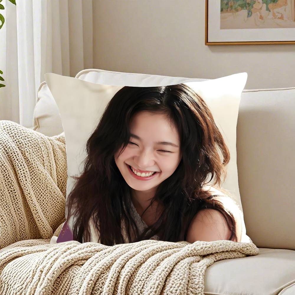 Kim Go Eun Pillow Case Pattern Printed Pillowcase for Living Room Sofa Cushion Cover & Bedroom Decor
