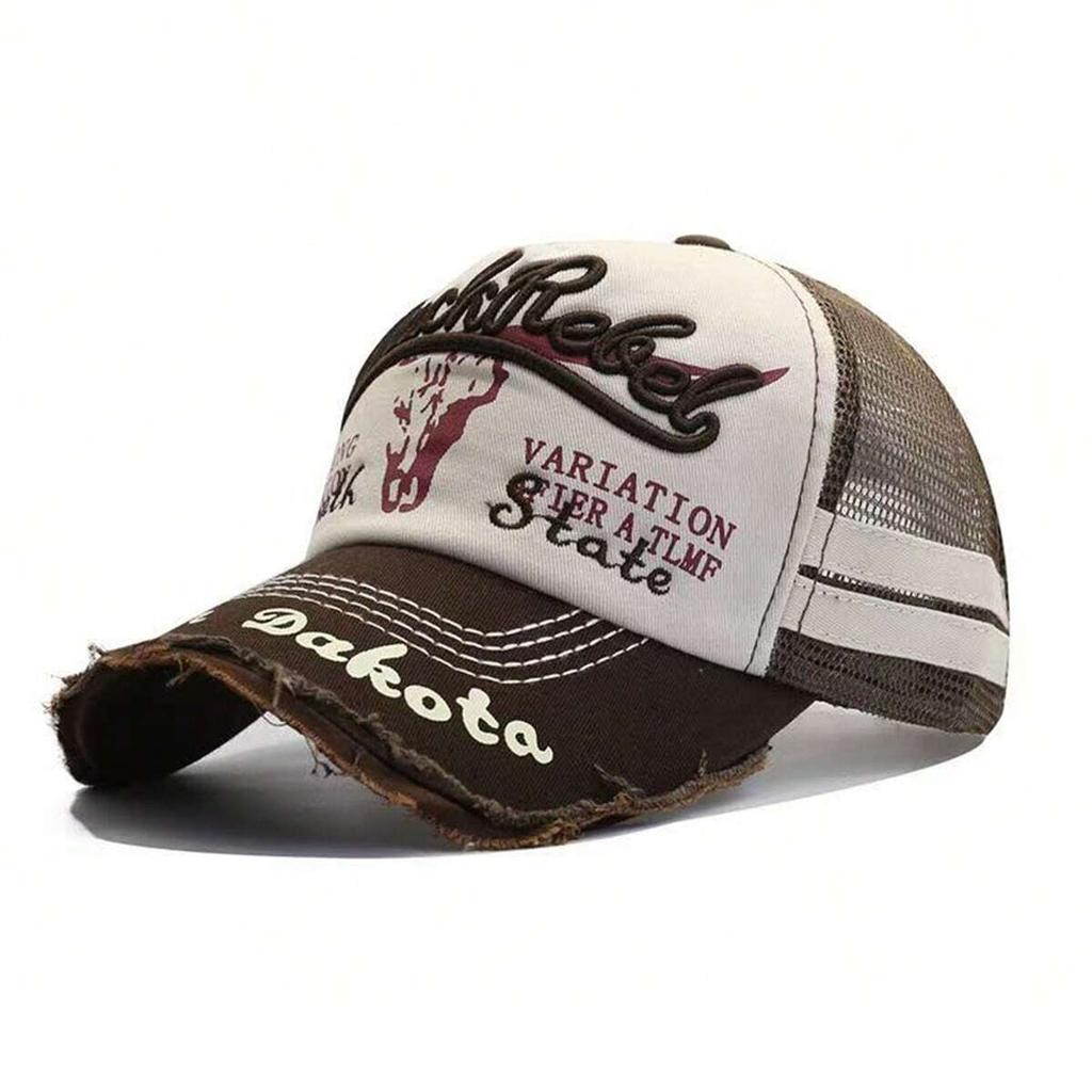 Unisex BLACK REBEL Embroidery Washing Baseball Net Caps Spring Summer Outdoor Adjustable Casual Hats Sunscreen Hat Sports Cap
