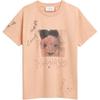 Coach Round Neck Pullover Cartoon Print Fitted Short Sleeve T-Shirt Unisex Tops CCY08-NXU
