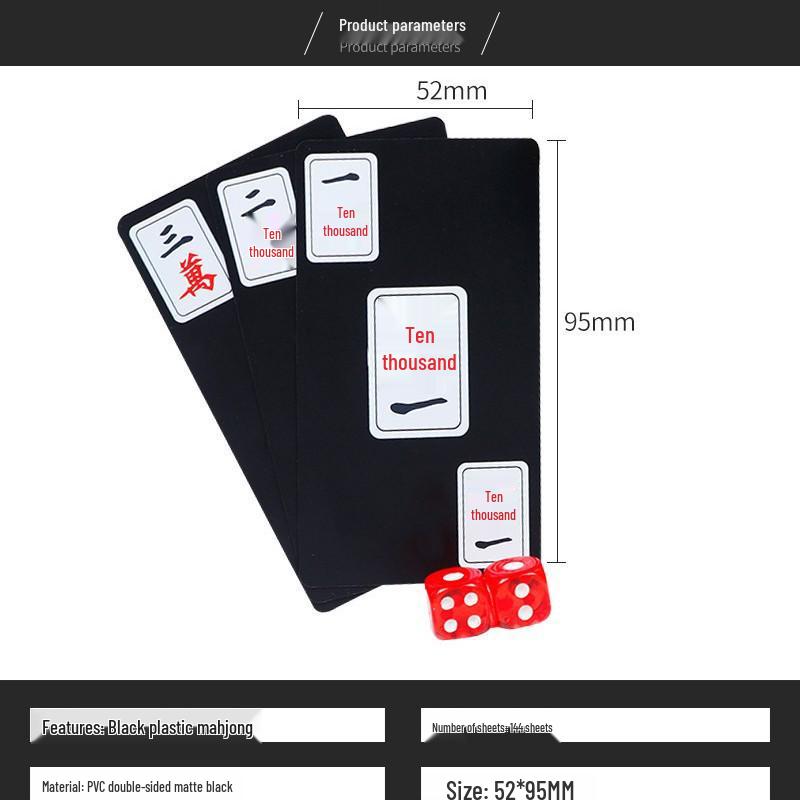 Waterproof Mini PVC Frosted Mahjong Playing Cards