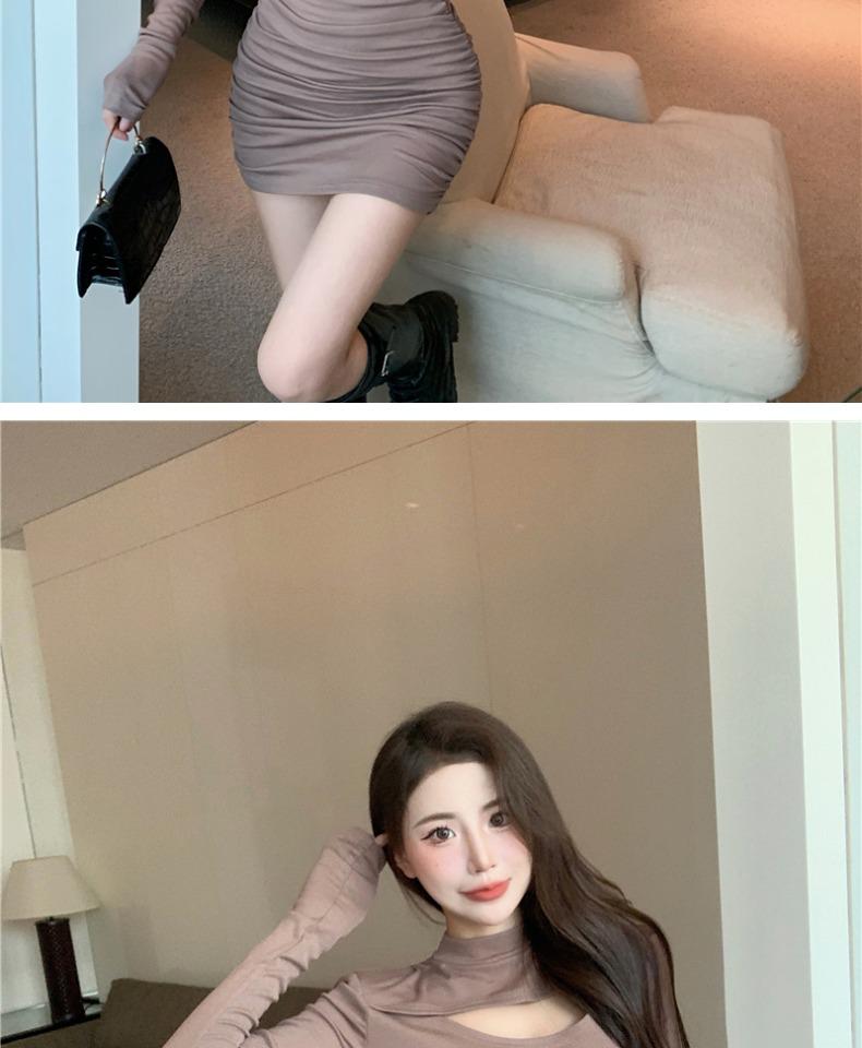 Plus Size Waist-Slimming Skirt Dress for Early Autumn - Chic Women's Fashion