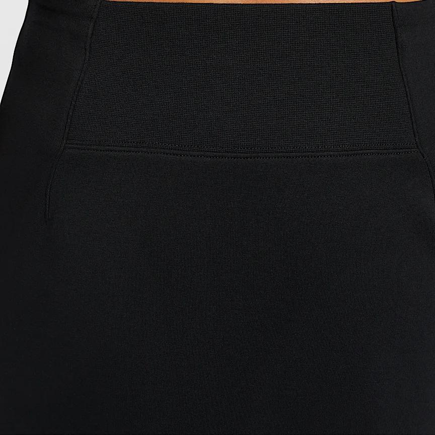 Nike Sportbekleidung Tech Fleece Schwarz Damen Schlankes Maxikleid HJ0919-010