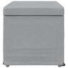 Stool Light Grey 61 X 41 X 40 Cm Fabric and Particleboard