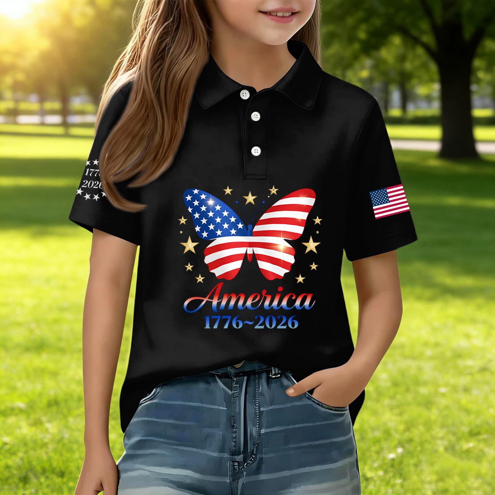 

Children s Daily Casual Short-sleeved Print Tops T-shirts Shirts 110 чёрный