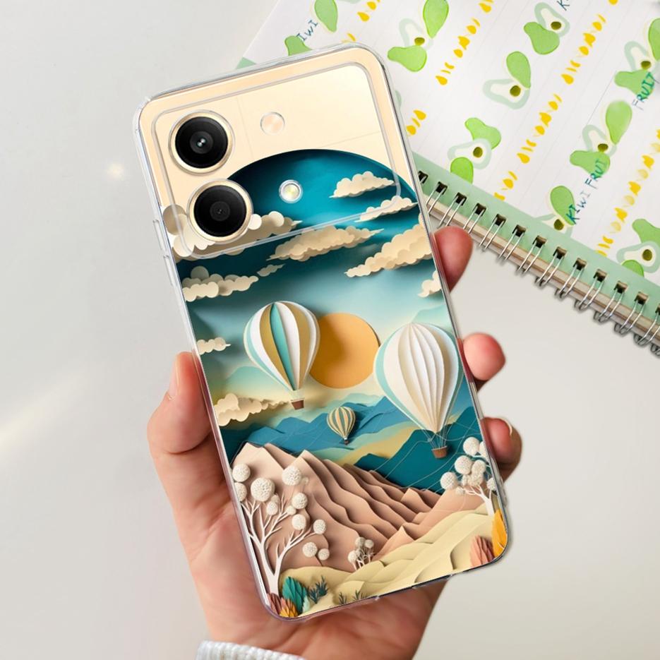 For Xiaomi Poco X6 Pro 5G Case New Fashion Painted Cover Clear Silicone Phone Case For Xiaomi Poco X6 Neo PocoX6 Pro Soft Fundas
