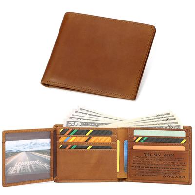 Herren-Geldbörse aus Leder mit Gravur des Segens als Geschenk für Enkel und Sohn