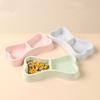 INS Manufacturer's Special Dog Bone Shaped Pet Double Bowl Maca Keel Shaped Dog Double Bowl Pet Bowl for Home Decoration