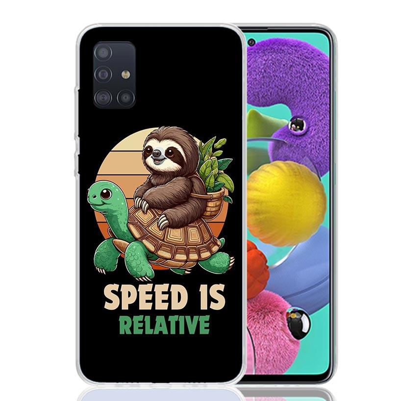 Animal Cute Cartoon Sloth Coffee Phone Case For Samsung Galaxy A52 A32 A22 A12 A02S A50S A30S A51 A31 AA71 Note 20 Ultra 10 S10
