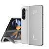 Luxury Side Window Smart Dormancy Case for Samsung Galaxy Z Fold 7 6 5 4 3 Plating Mirror PU Leather Stand Cover for Z Fold 7