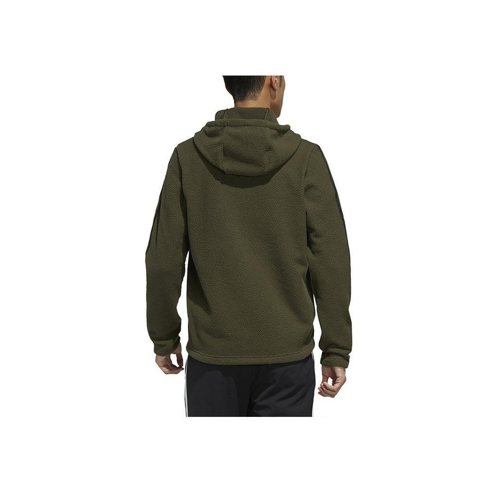 Adidas Neo Fleece-Lined Casual Sports Warm Down Jacket Men Outerwear Army-Green EI6284