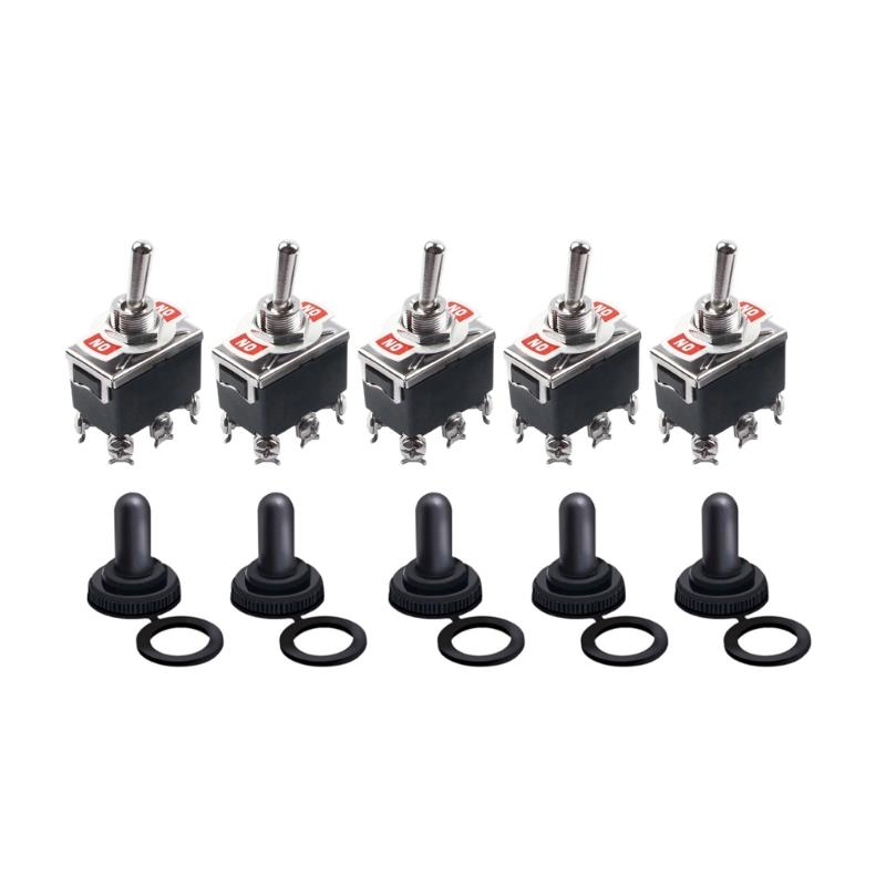 2 Position Toggle Switches 15A 250VAC Waterproof Design Control Switches 12mm Mounting Hole for Boats Trucks DIY Projects