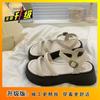Internet celebrity super fire retro versatile fairy wind platform sandals beach shoes roman sandals female 2025 summer new
