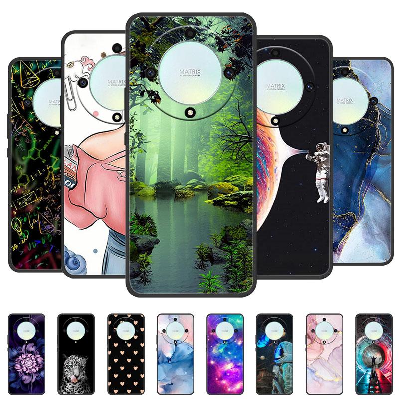 For Honor X9A 5G Case Honor X9A Cover Black Soft Silicone Phone Case Fundas For Huawei Honor X9A 5G Coque HonorX9A Protective