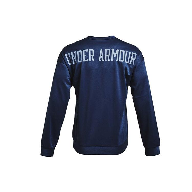 Men s Under Armour Recover Round Neck Training Loose Sports Navy Blue 1361757-408 XXL