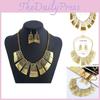 Retro Geometric Alloy Necklace With Chain For Casual Accessories And Gift