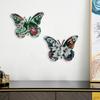 2pcs Handcrafted Butterflies Wall Decoration Sculpture Hanging for Bedroom Living Room Kitchen