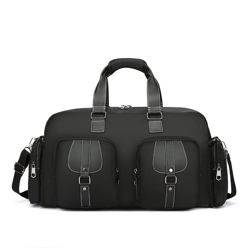 

Мужская дорожная сумка большой вместимости, сумка для ручной клади для краткосрочных деловых поездок, повседневная сумка для хранения для поездок на работу и отдыха на открытом воздухе чёрный