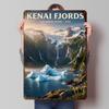 Kenai Fjords National Park Printed Poster Customized Retro Wall Art Vintage Metal Tin Signs for Home Gamer Decoration Room Decor