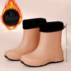Ladies' Winter Fashionable Soft Breathable Cotton Rain Shoes
