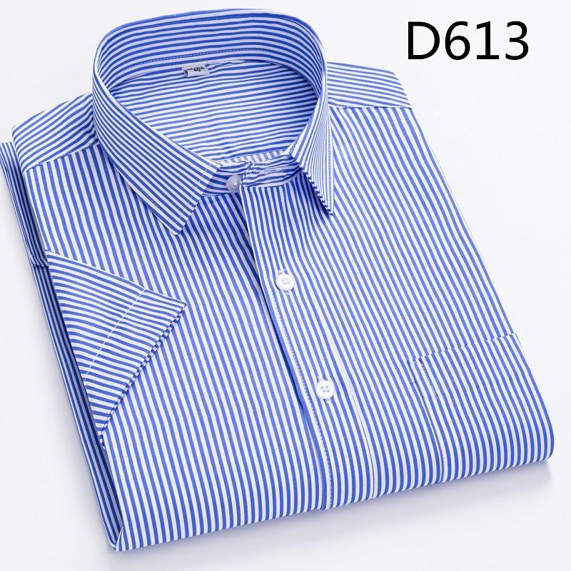 

Summer Thin Men s Business Social Short-sleeved Shirt Professional Formal Striped Casual Non-ironing Breathable Shirt Slim Fit 38