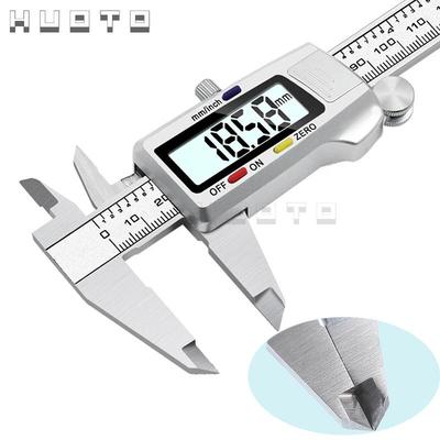 HUOTO Digital Stainless Steel Caliper 0-150mm with Depth Measuring Rod, 0.01mm Accuracy