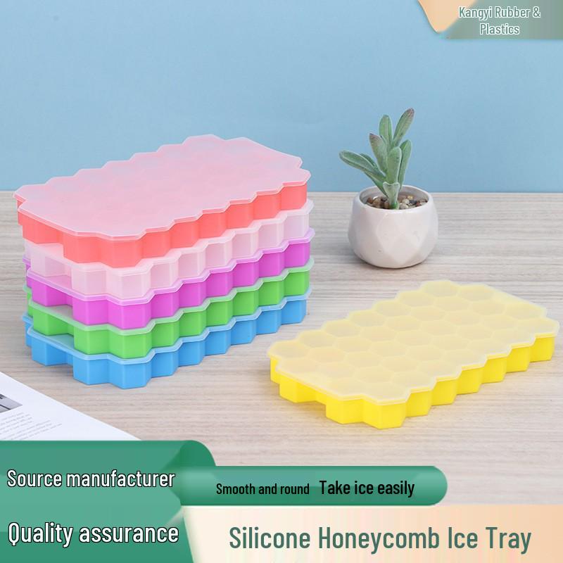 Silicone Honeycomb Ice Cube Tray, 37-Cavity DIY Mold for Creative Ice & Popsicles