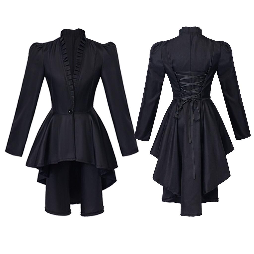 Lady Rinascimentale Steampunk Vittoriano Giacca Lunga Costume Gotico Per Artisti