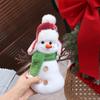 Cute Plush Snowman Doll Toy Sitting Merry Christmas Decorations  Home Decoration