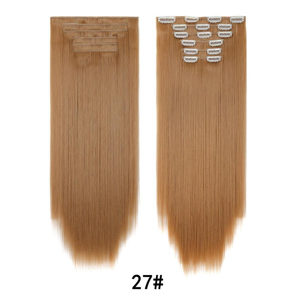 6Pcs/Set Clip-in Hair Extensions Long Straight Hair for Full Head Synthetic Hairpiec for Women Ladies