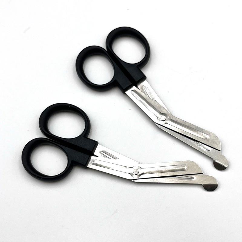 Angled Medical Stainless Steel Gauze Shears and Bandage Scissors, 11.5cm