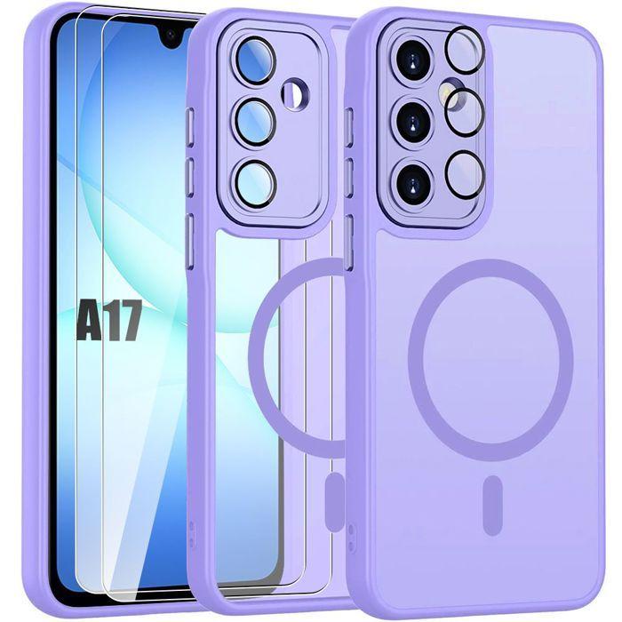 Coque de Protection - BOOLING - pour Samsung Galaxy A17 4G/5G - Antichoc - Avec Cercle Magnétique - 2 Vitres Trempées