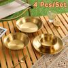 4PCS/SET Straw Hat Design Camping Tableware Set Korean Style Food Serving Tray  Easy To Clean