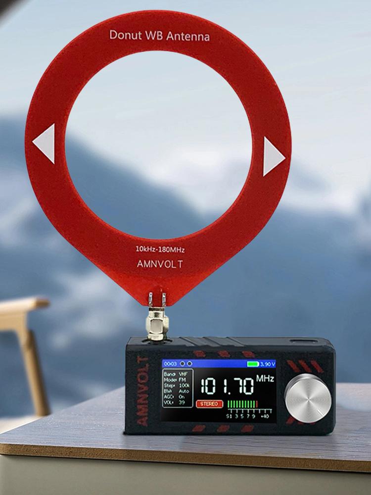 10khz-180mhz Medium Wave Shortwave Antenna with Low Impedance Converter Mini Ring Antenna Module for Ham Radio