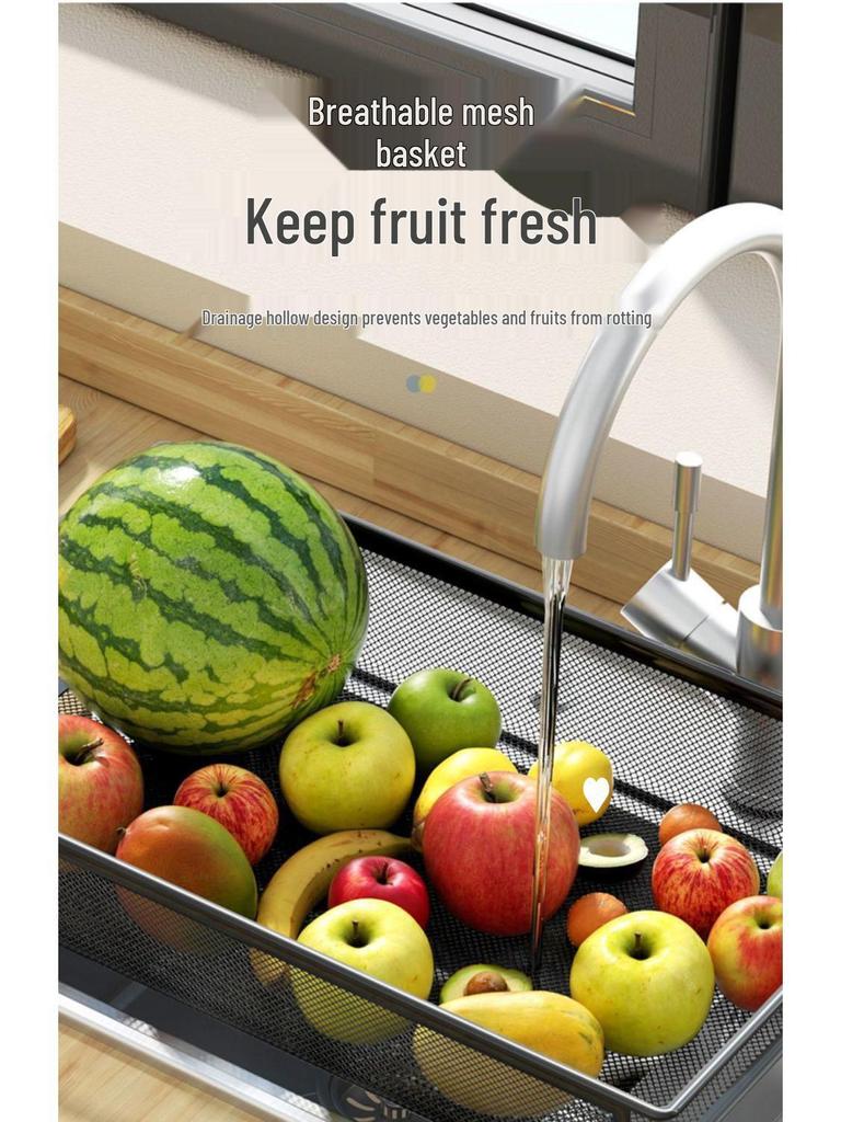 Multi-Layer Movable Kitchen Rack: Floor-Standing Storage Cart for Fruits & Vegetables