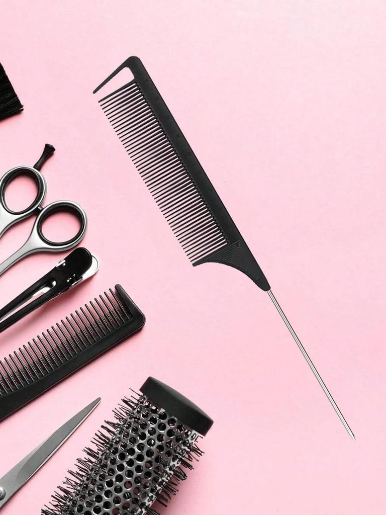 Stainless Steel Pointed Tail Hair Professional Hair Comb Hair Brush Salon Hair Styling Tool Hair Comb Special for Real Hair Wigs