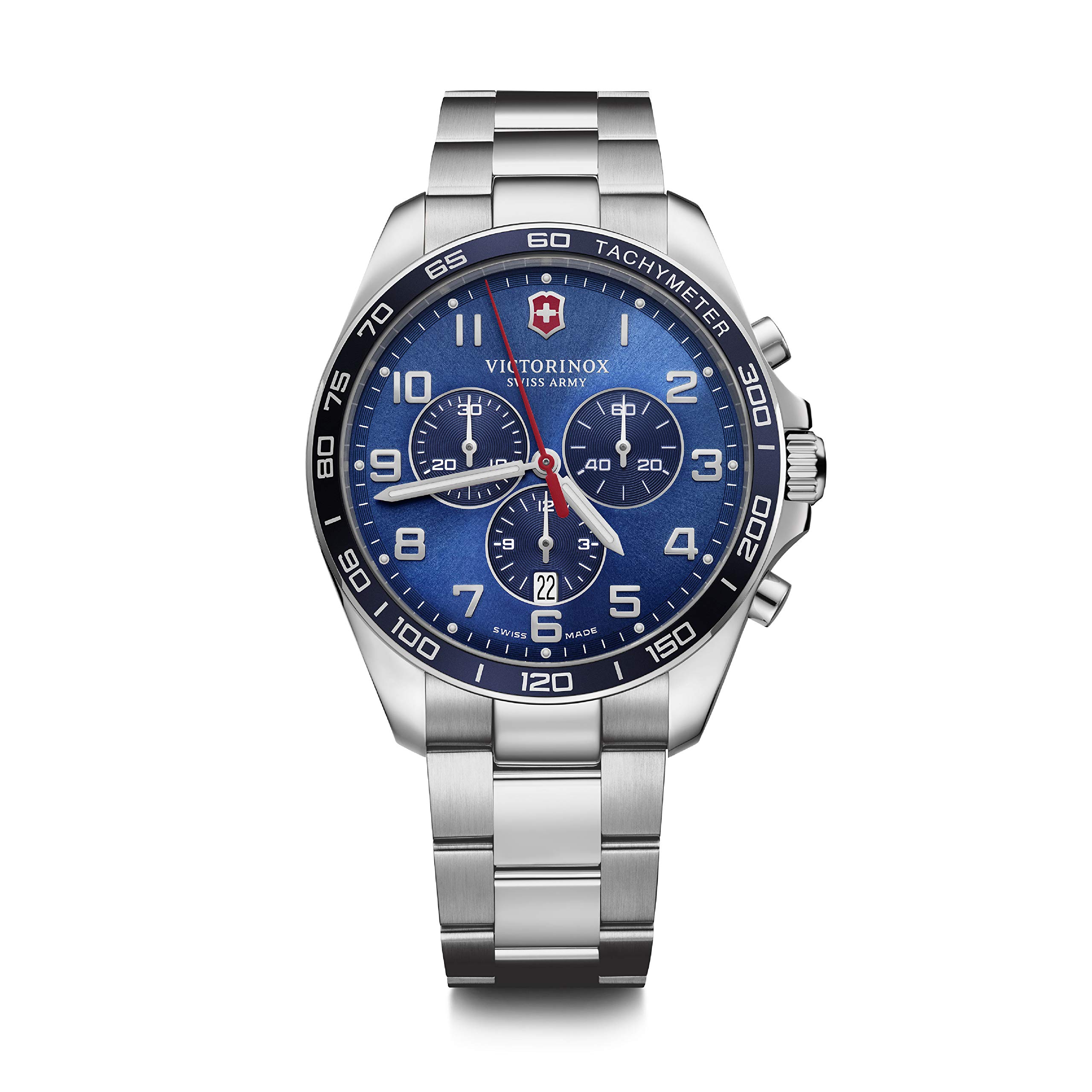 

Silver Stainless Steel Tachymeter Chronograph Swiss FIELDFORCE CLASSIC CHRONO Gift 241901 [Victorinox] Men s []