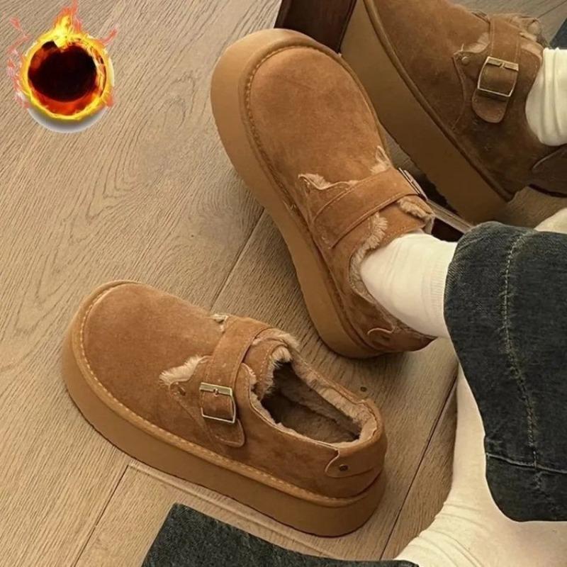 

Women s Lazy Person s Warm Thick Cotton Shoes - New Style Thick-soled Snow Boots 40 каштановий