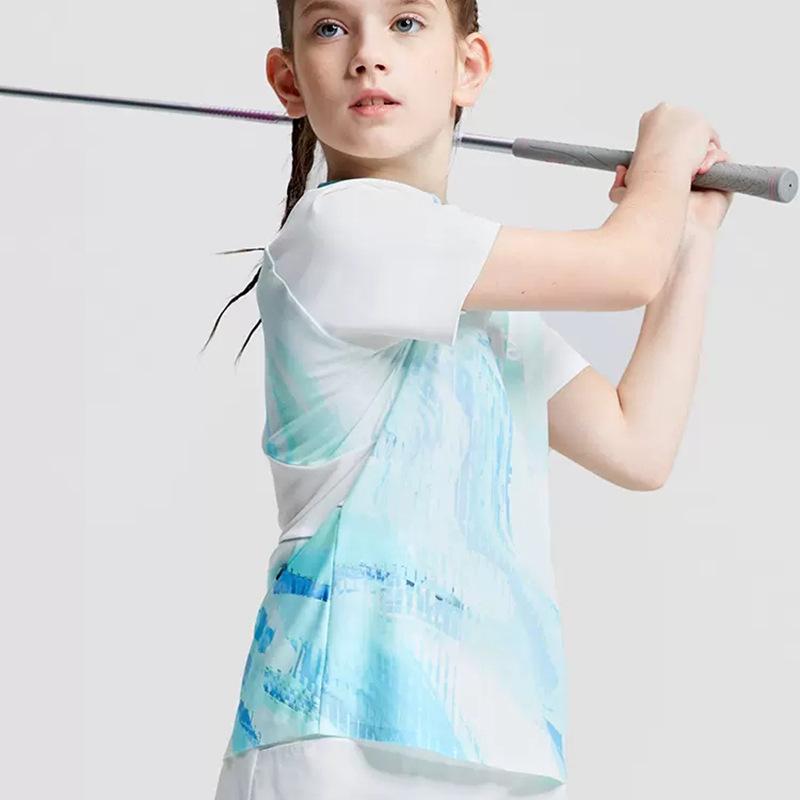 Lightweight Ice Silk UV Protection Summer Yoga Suit for Girls - Short Sleeve T-Shirt & Running Sports Pants