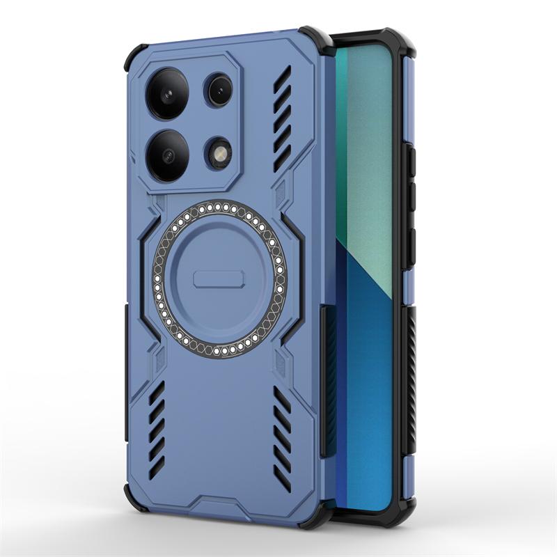 For Xiaomi Redmi Note 13 4G Case Redmi Note 13 4G Anti-knock Magnetic Adsorption Wireless Charge Cover For Redmi Note 13 4G Case