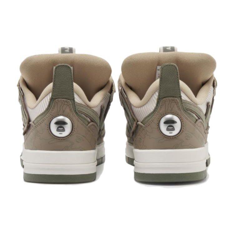 Aape X Li Ning Wave Slip Resistant Abrasion Resistant Low Top Skateboard Shoes Men's Green Umber AECS087-7