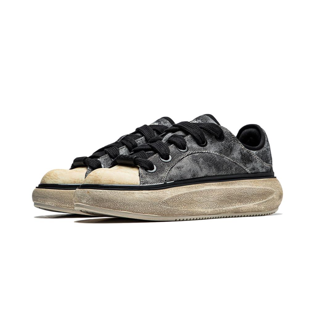 Li Ning Yun You C4D Comfortable Cushioning, Wear Resistant Low Top Casual Shoes Men's Black White AZGU037-5