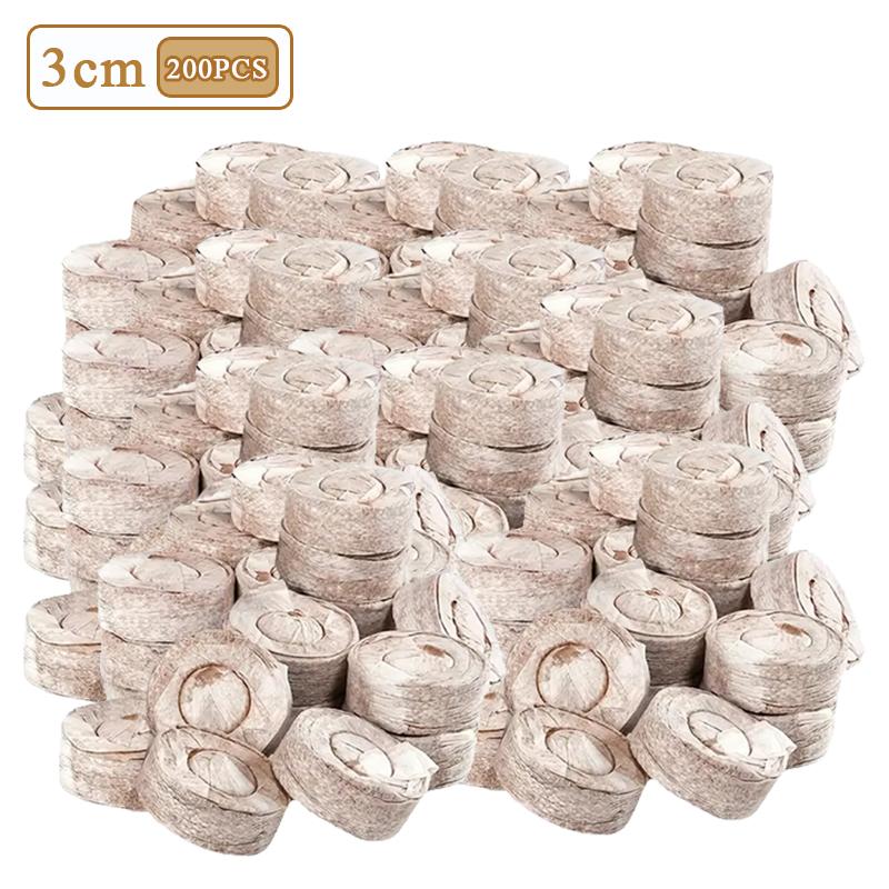 300-20 Stück Anzuchtblöcke Kokosfaser Anzuchtschale Komprimierte Erde für Pflanzenstecklinge Gemüse Blume Kräuterzucht