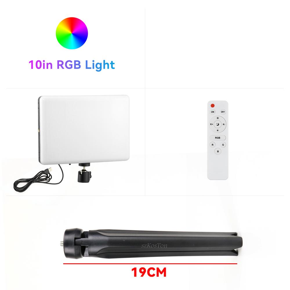 RGB LED Video Lights Conference Photography Lighting Selfie Light Photo Studio Lamp With Tripod for Shoot Live Streaming TikTok