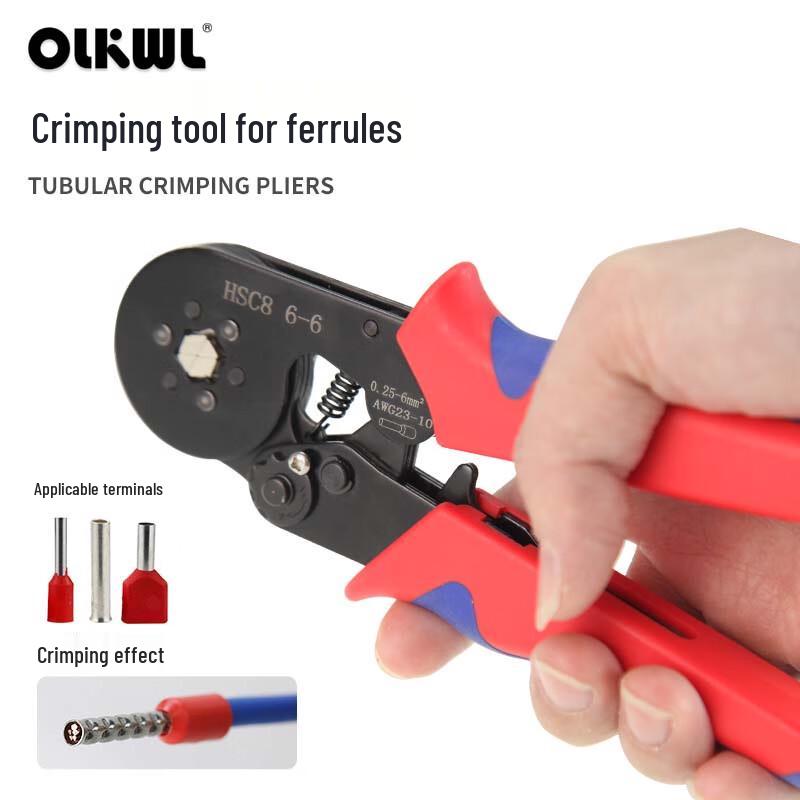 OLKWL HSC8 6-6A E-Series Hexagonal Crimping Pliers