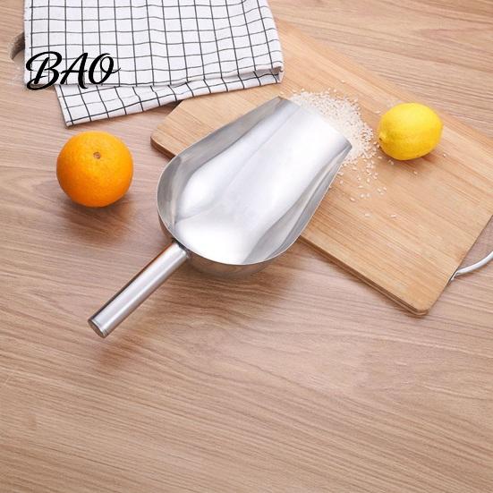 Rust-proof Food Scoop Stainless Steel Ice Scoop, Multipurpose Metal for Machine, Small Scooper Kitchen Grain Bucket, Gadgets Cookie Flour Pet